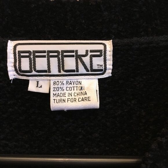 VINTAGE BEREK2 CHENILLE SWEATER IN BLACK‎ - Picture 6 of 7